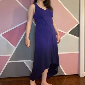 dip dye & high/low athleta racer back maxi dress